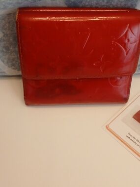 Louis Vuitton with COA Cherry Patent Monogram Small Wallet